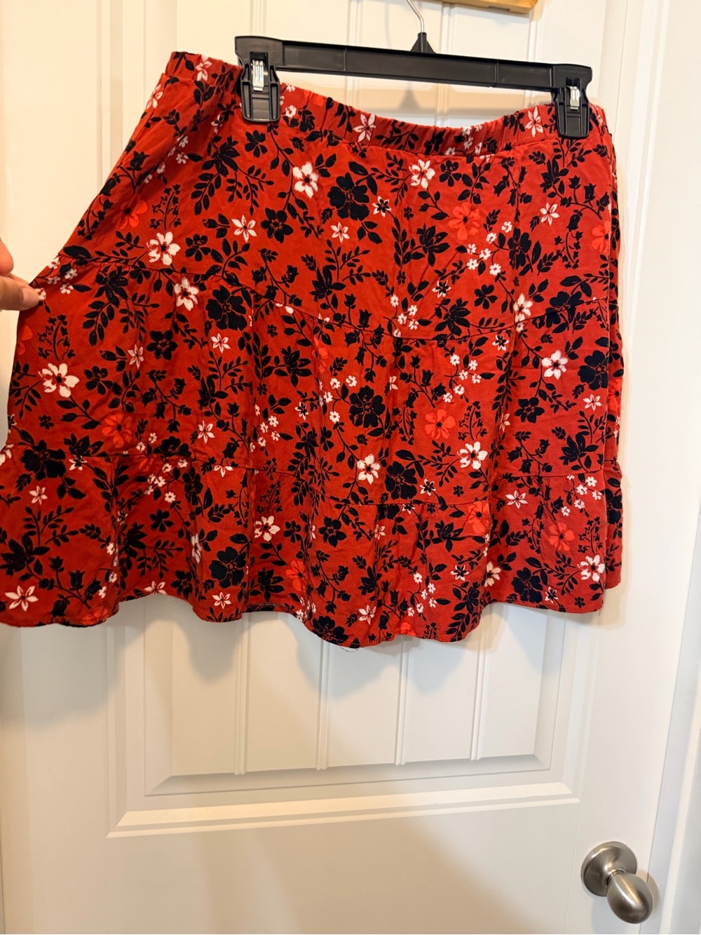 City Chic Red Floral Mini Skirt